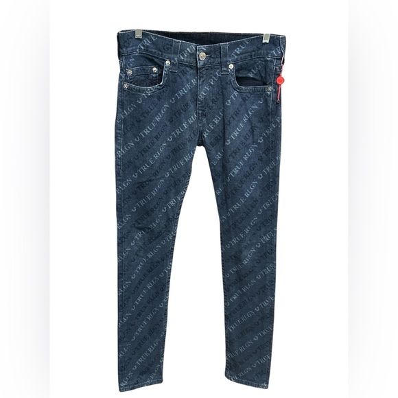 NWOT True Religion Men's Denim Jeans with Red Accent - Picture 3 of 9